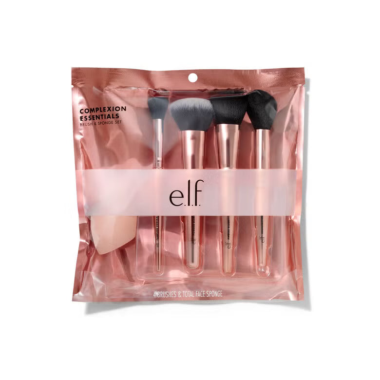 e.l.f. Complexion Essentials Brush & Sponge Set, 5pc