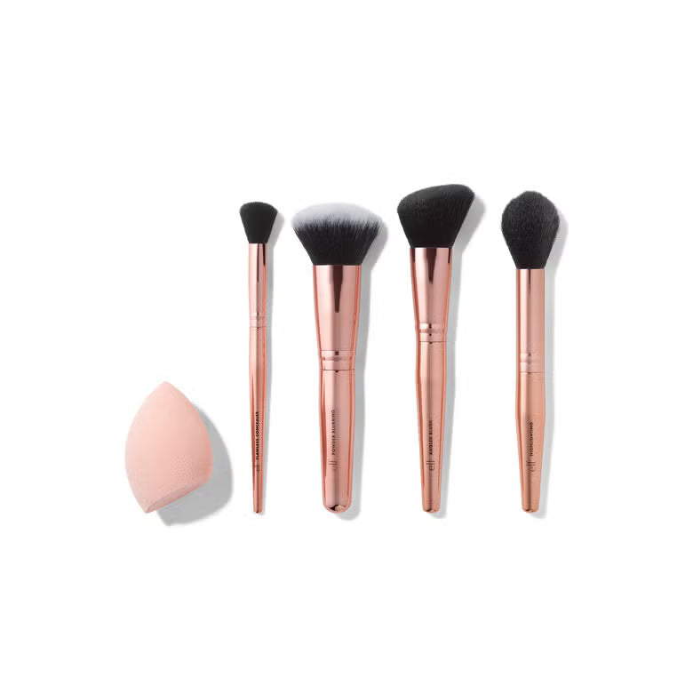e.l.f. Complexion Essentials Brush & Sponge Set, 5pc