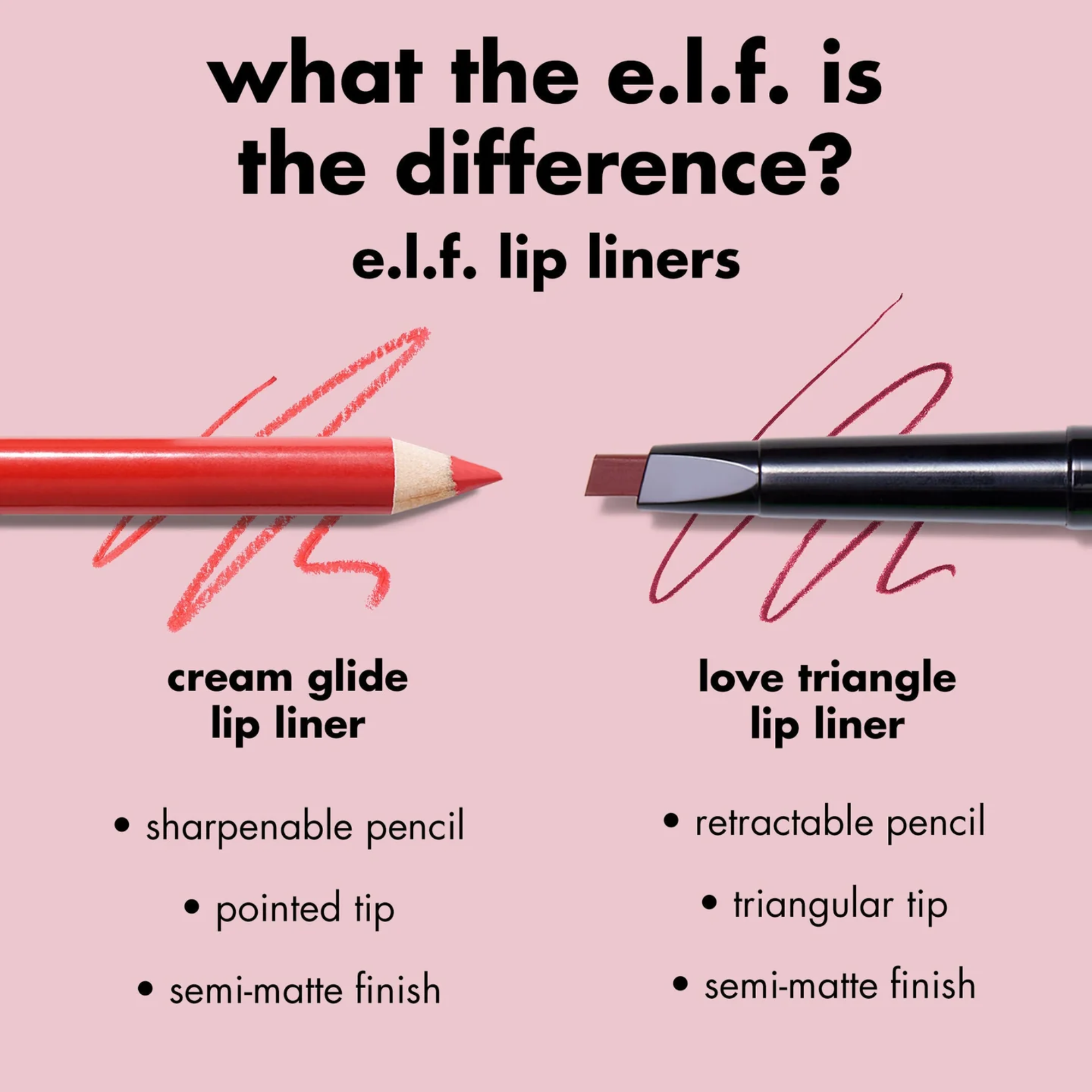 e.l.f. Cream Glide Lip Liner – Romige Lipliner met Semi-Matte Finish