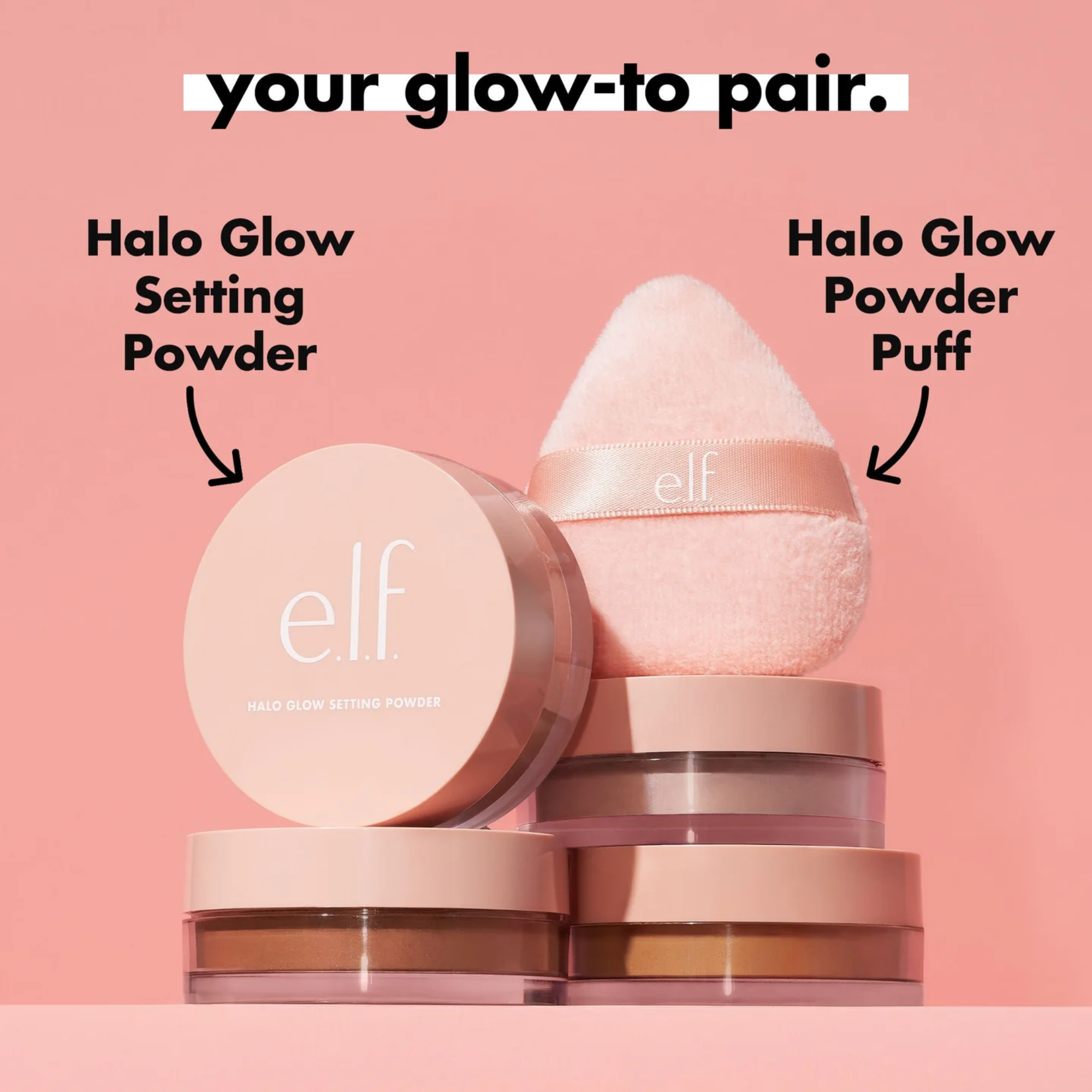 e.l.f. Halo Glow Setting Powder – Losse Fixeerpoeder met Soft-Focus Finish