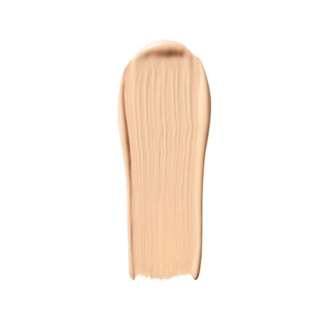 Beige makeup swatch on a white background