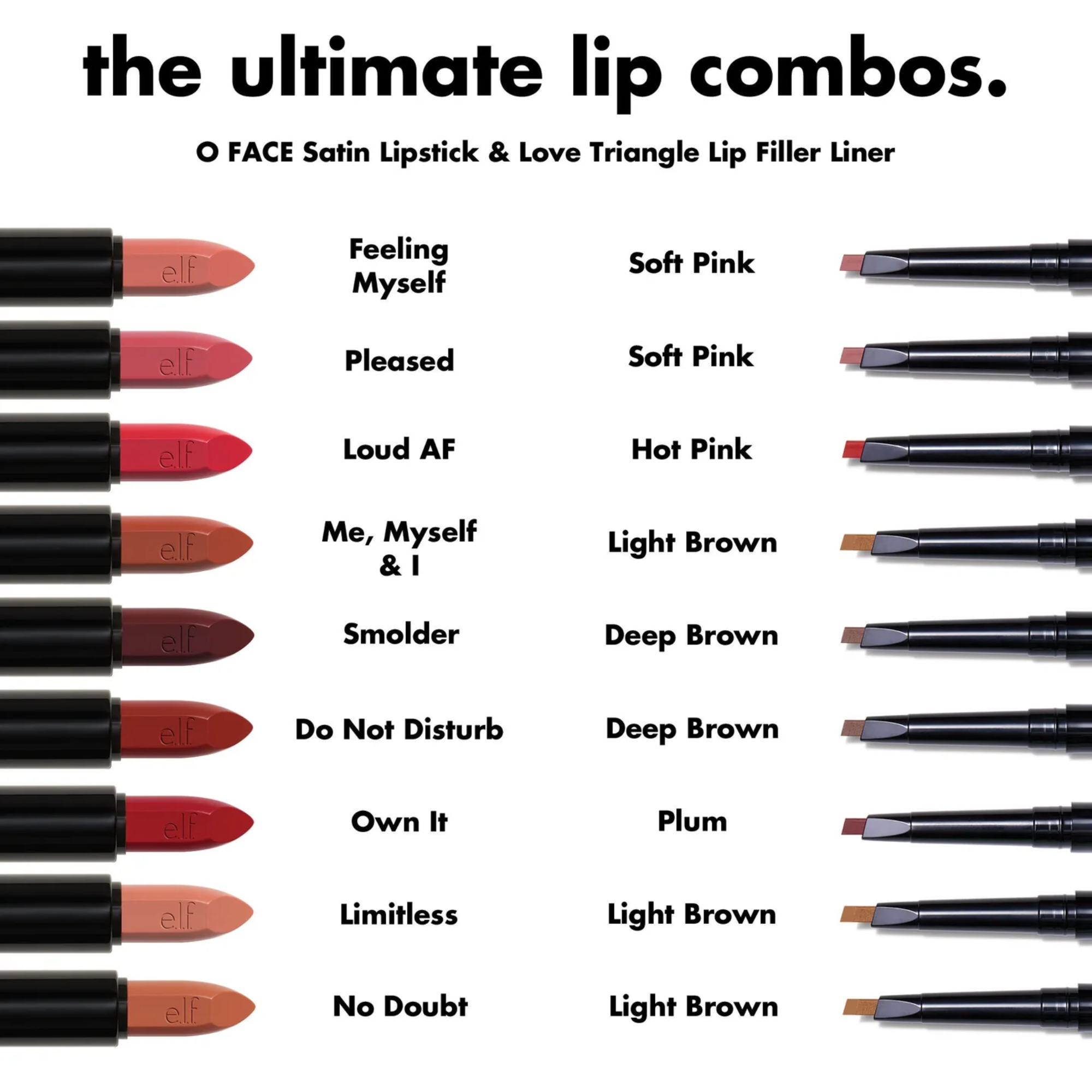 e.l.f. O FACE Satin Lipstick – Lippenstift met Satijnen Finish