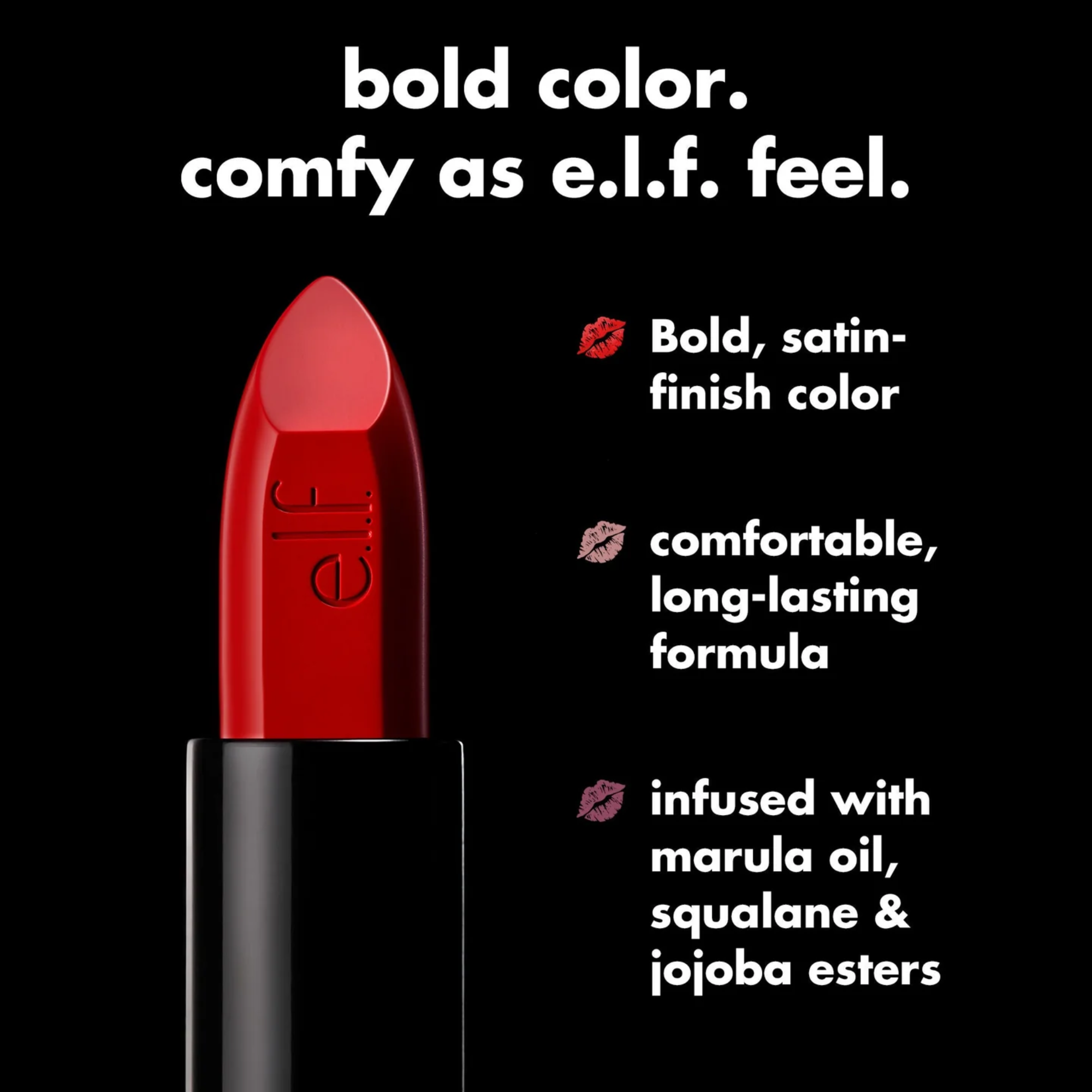 e.l.f. O FACE Satin Lipstick – Lippenstift met Satijnen Finish