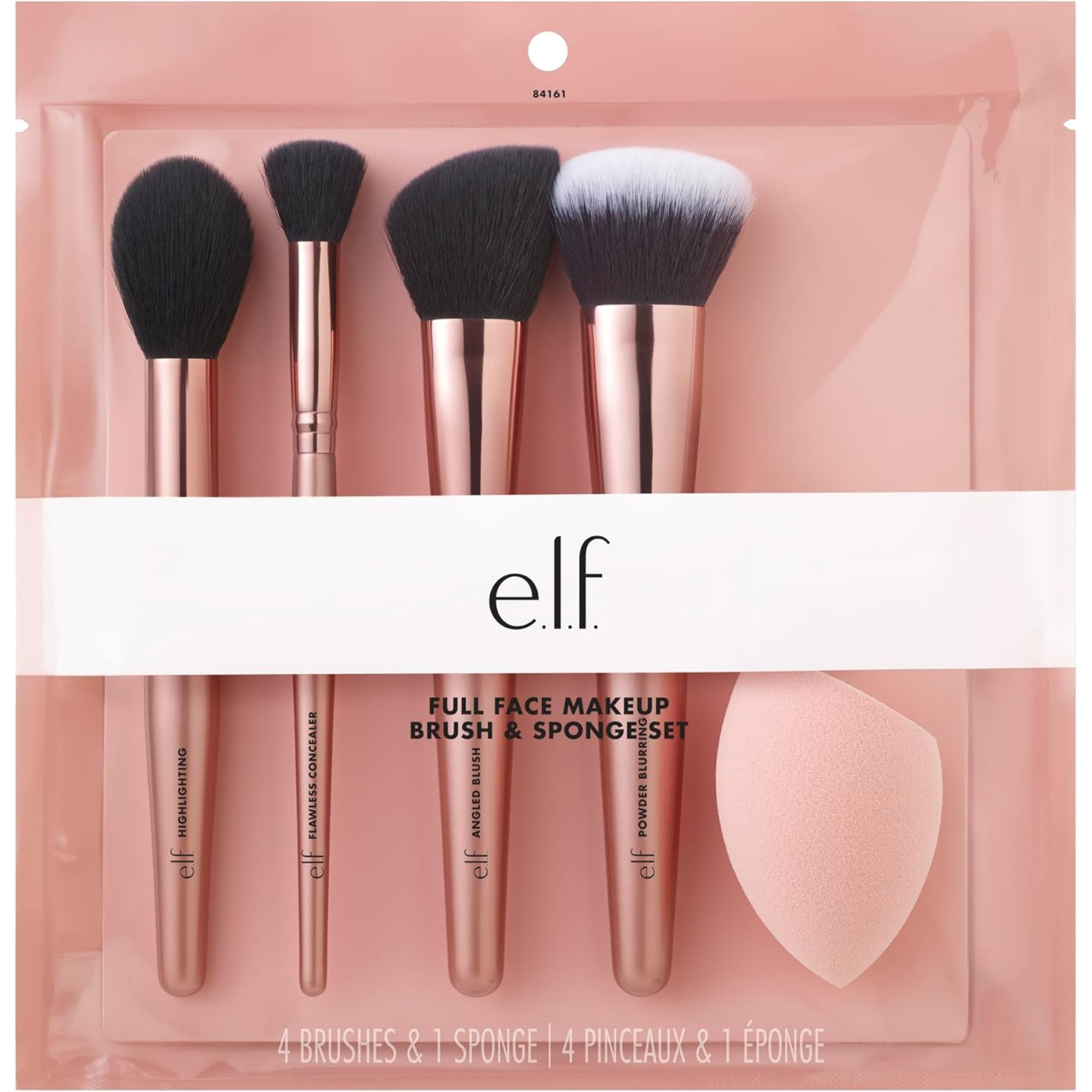 e.l.f. Complexion Essentials Brush & Sponge Set, 5pc