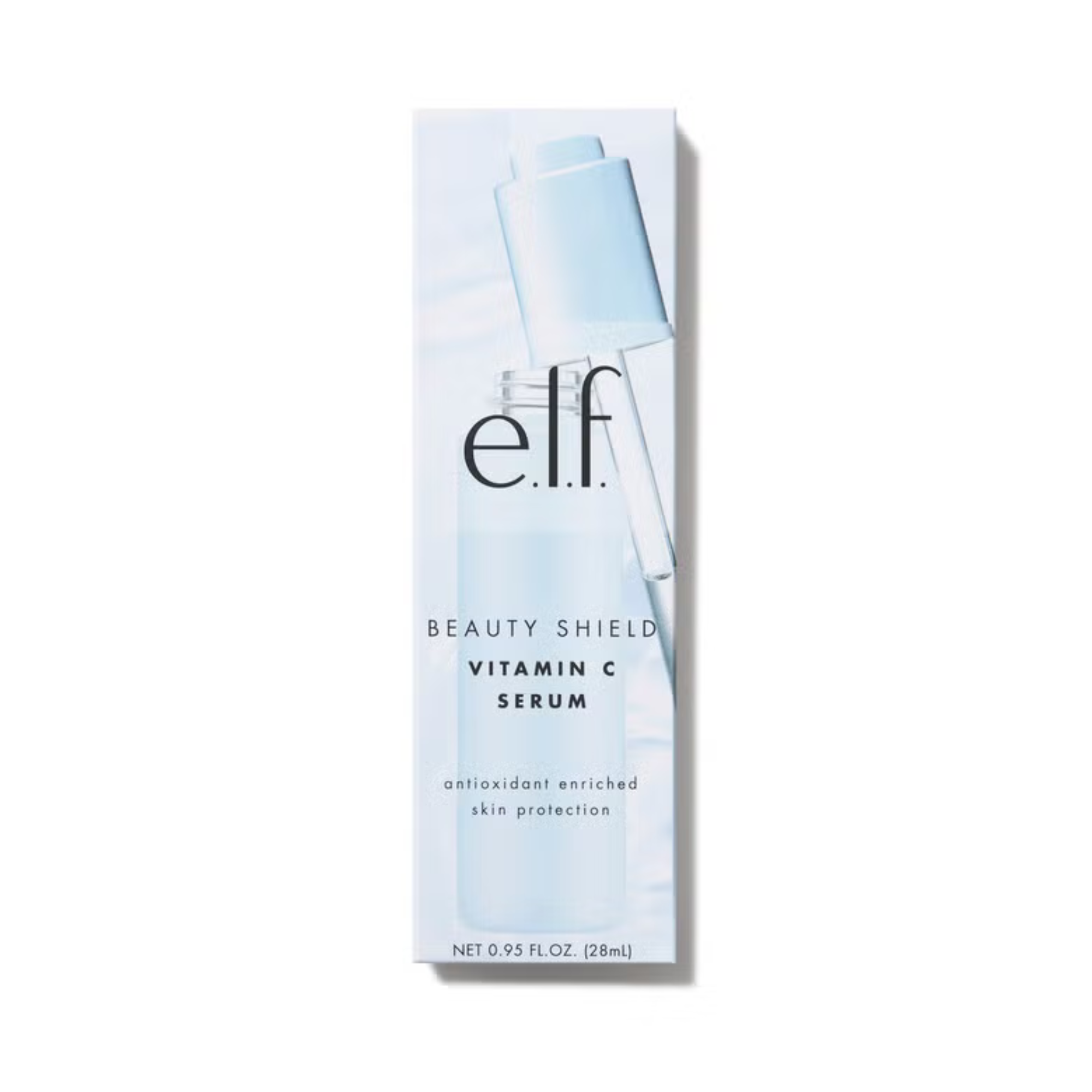 Verpakking van e.l.f. Beauty Shield Vitamin C Serum met vitamine C en antioxidanten.
