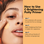 Stapsgewijze instructies voor het gebruik van e.l.f. C-Brightening Putty Primer.