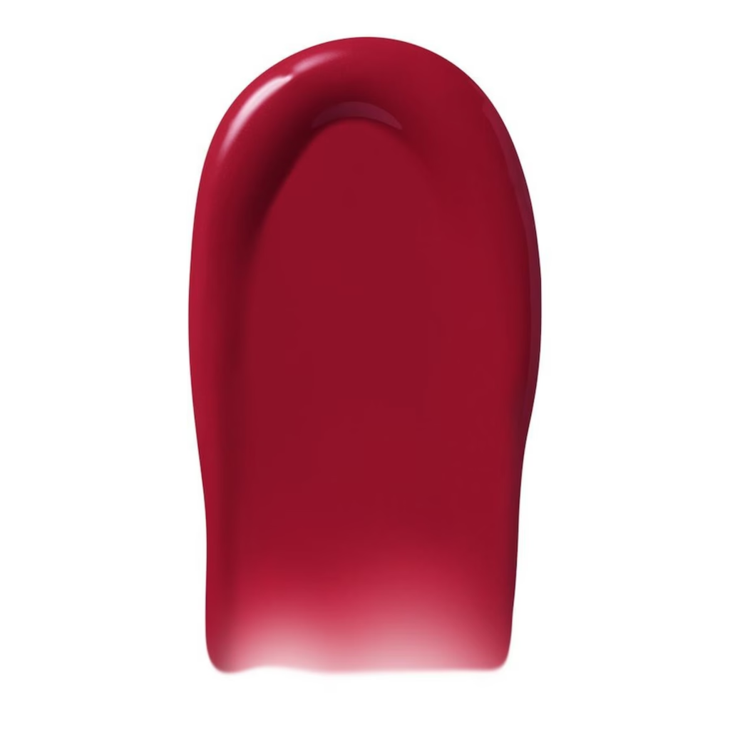 Red blush swatch on a white background