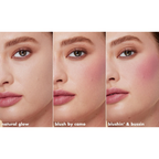 Resultaat van verschillende tinten e.l.f. Camo Liquid Blush op de huid.