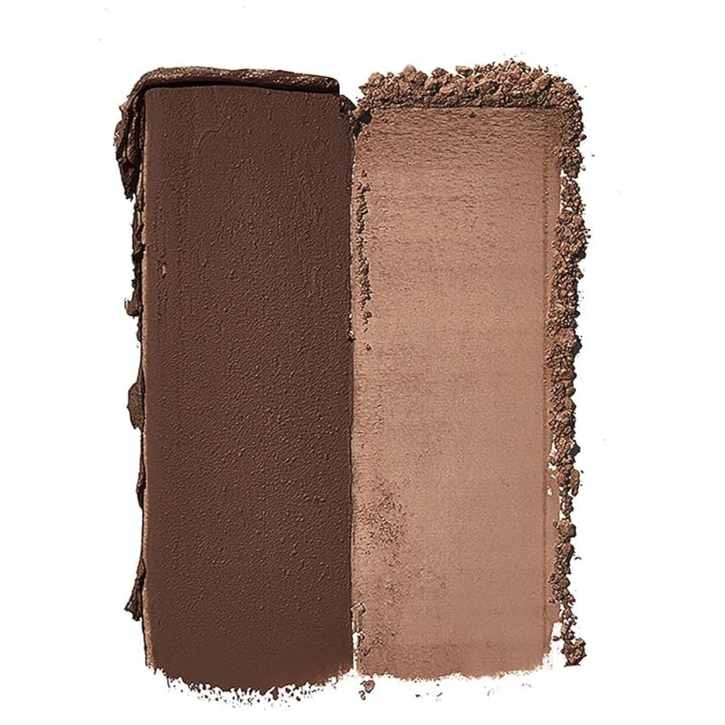Kleurstalen van de wax en poeder uit de e.l.f. Eyebrow Kit.