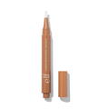 Concealer pen with brown casing and cap on a white background