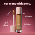 e.l.f. Halo Glow Liquid Filter te gebruiken als primer, highlighter, foundation of glow booster.