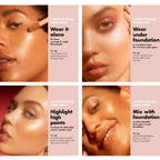 Verschillende manieren om e.l.f. Halo Glow Liquid Filter te gebruiken voor een glowy make-uplook.