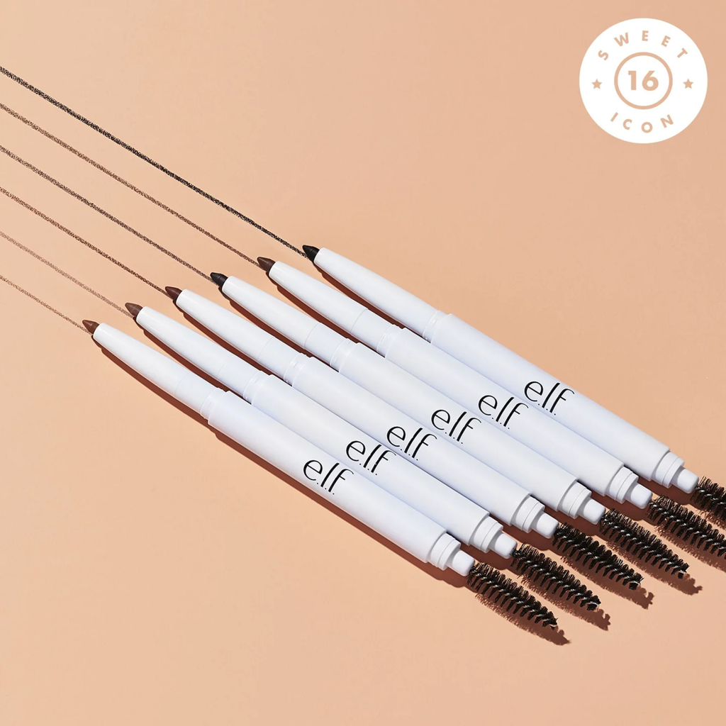 Overzicht van de beschikbare kleuren van e.l.f. Instant Lift Brow Pencil.