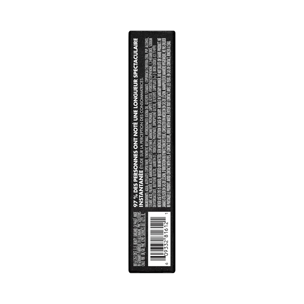 Achterzijde van de verpakking van e.l.f. Lash XTNDR Tubing Mascara.
