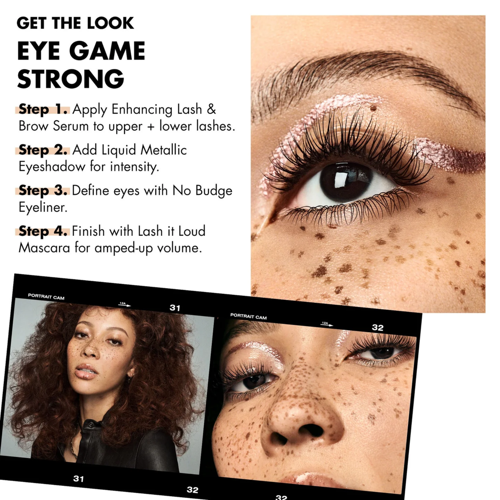 Inspiratie voor een metallic ooglook met e.l.f. Liquid Metallic Eyeshadow en andere e.l.f. producten.