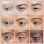 Verschillende ooglooks gecreëerd met e.l.f. No Budge Cream Eyeshadow.