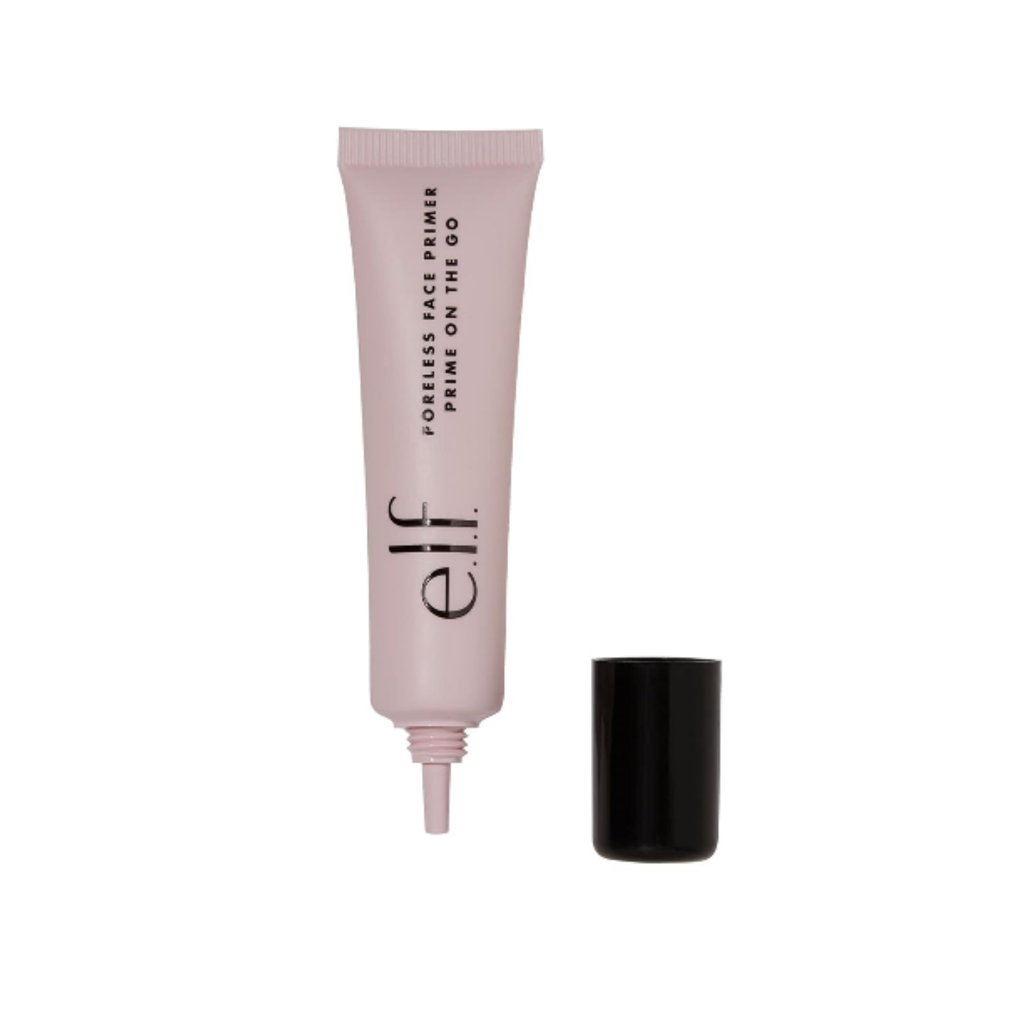 Tube van e.l.f. Poreless Face Primer Reisformaat met dop geopend.