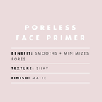 Overzicht van de voordelen van e.l.f. Poreless Face Primer Reisformaat met matte finish en porieverfijnend effect.