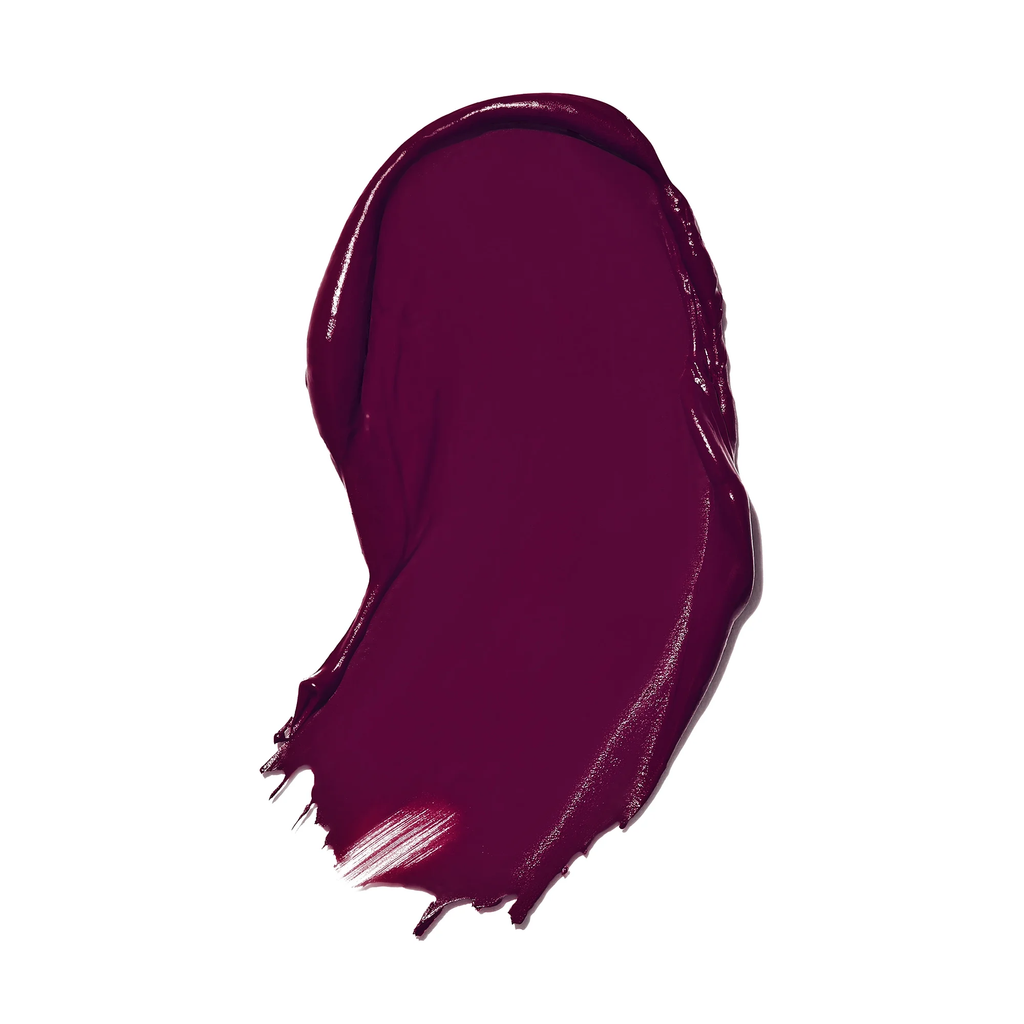 Maroon lipstick swatch on a white background