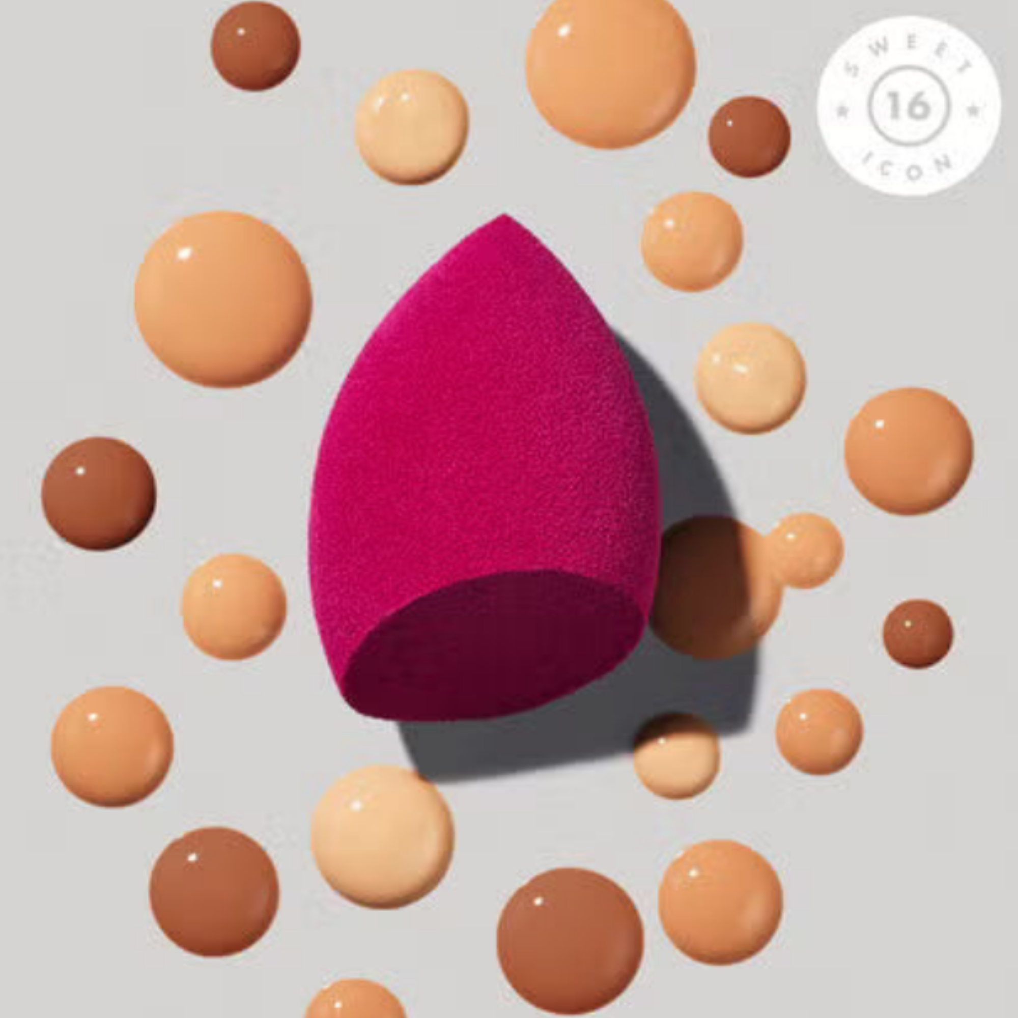 e.l.f. Total Face Sponge Duo voor het egaal aanbrengen van foundation op verschillende huidtinten.