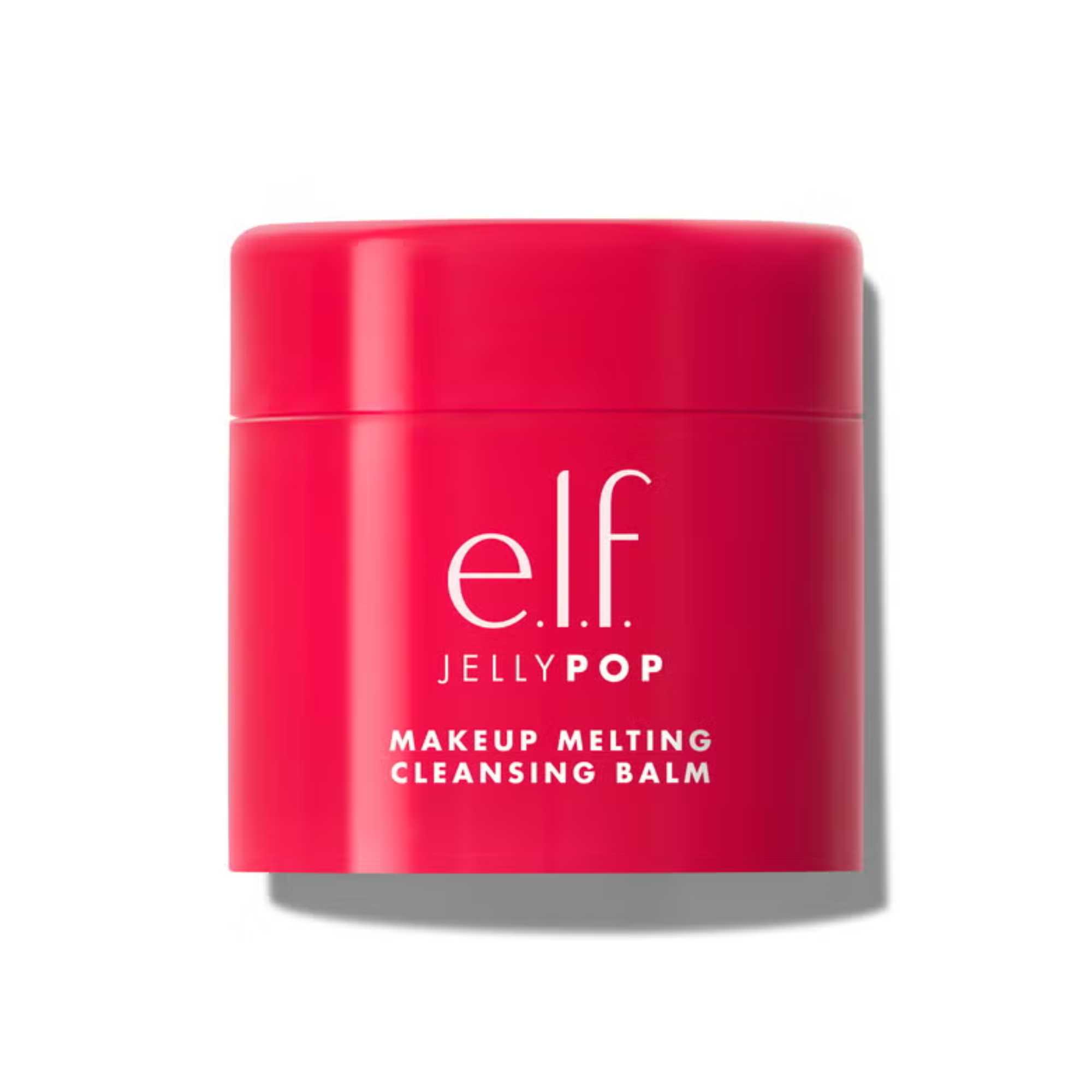 Red container of e.l.f. Jelly Pop Makeup Melting Cleansing Balm on a white background