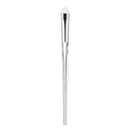Silver makeup brush on a white background