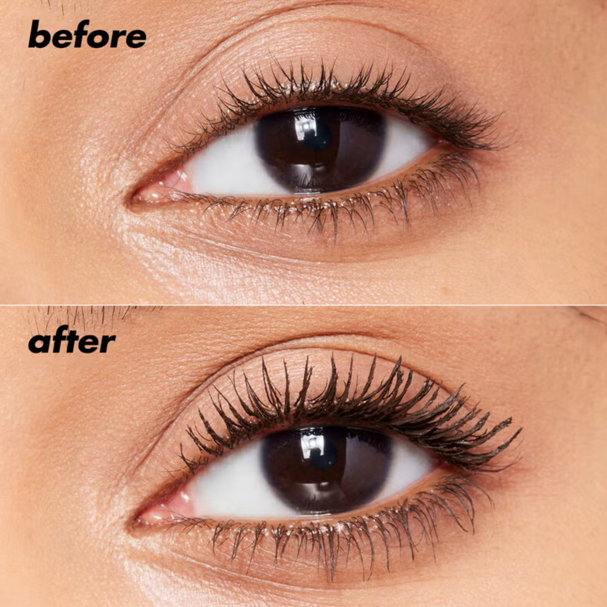 Volumized lifted lashes using e.l.f. Big Mood Mascara