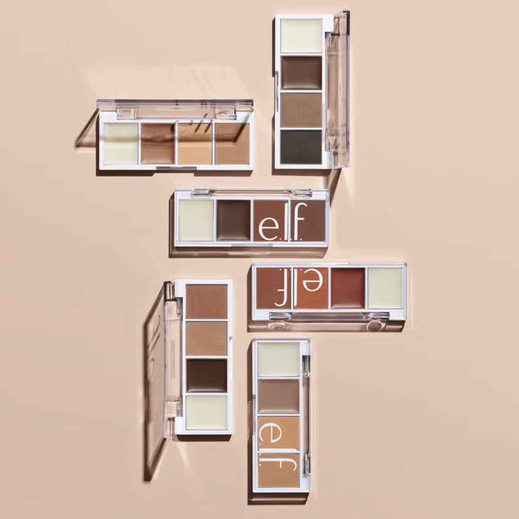 e.l.f. Bite Size Brow Palette shade range eyebrow powder and wax duos