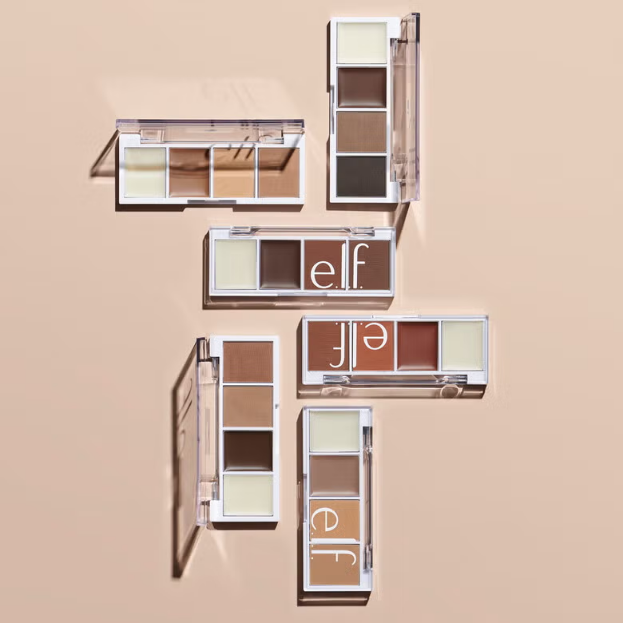 e.l.f. Bite Size Brow Palette shade range eyebrow powder and wax duos