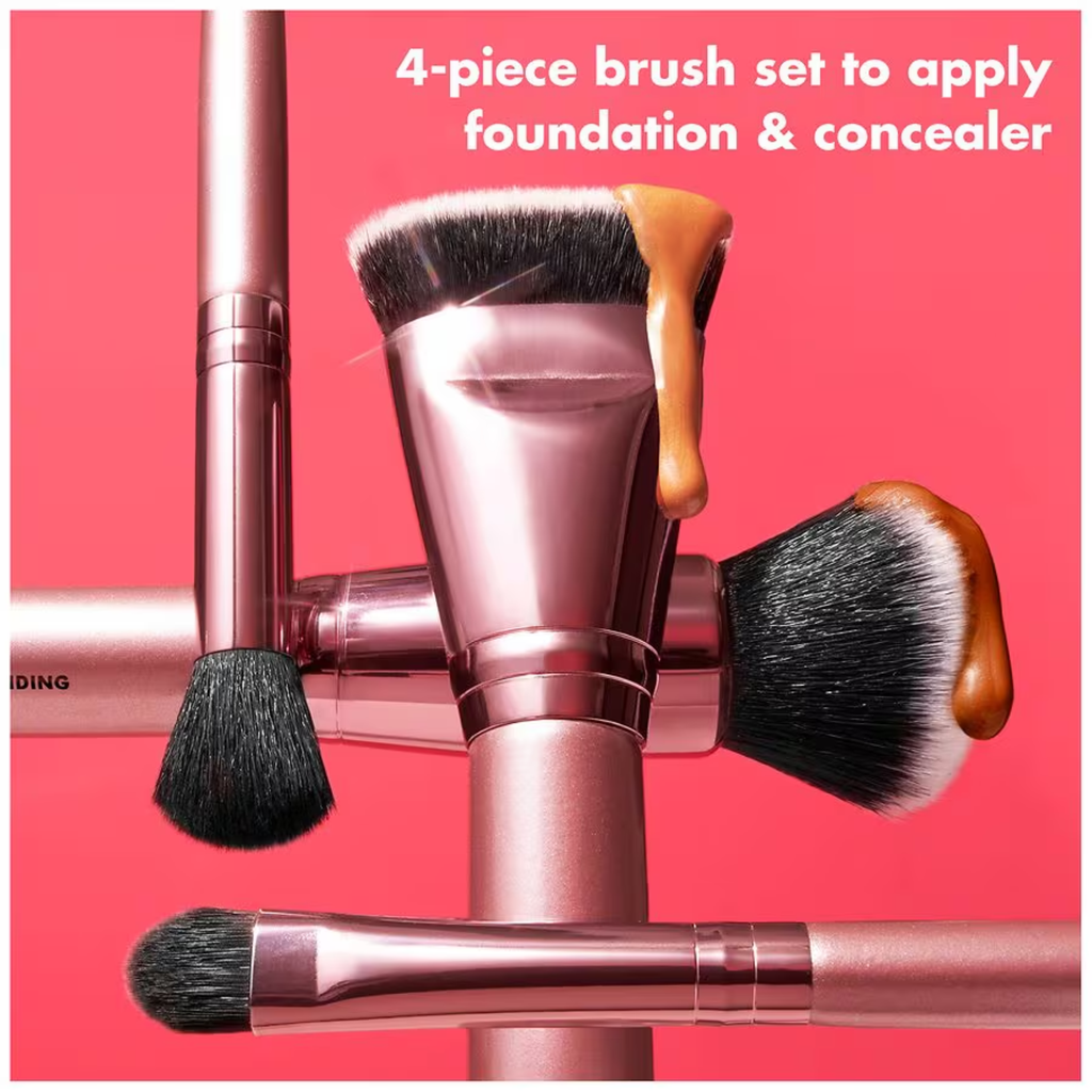 e.l.f. Foundation & Concealer Brush Set – 4-delige Make-up Kwastenset