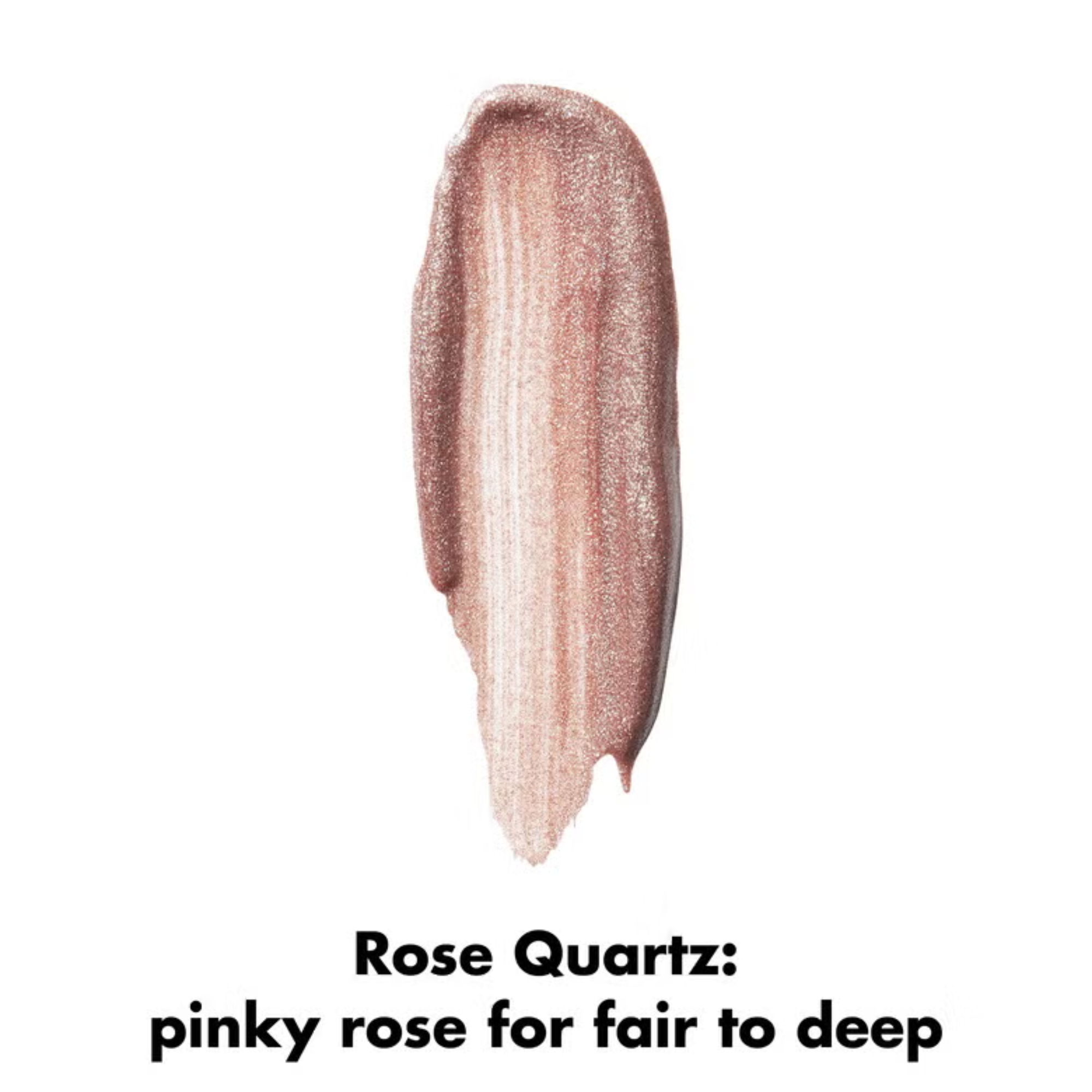 Swatch van e.l.f. Halo Glow Highlight Beauty Wand in Rose Quartz