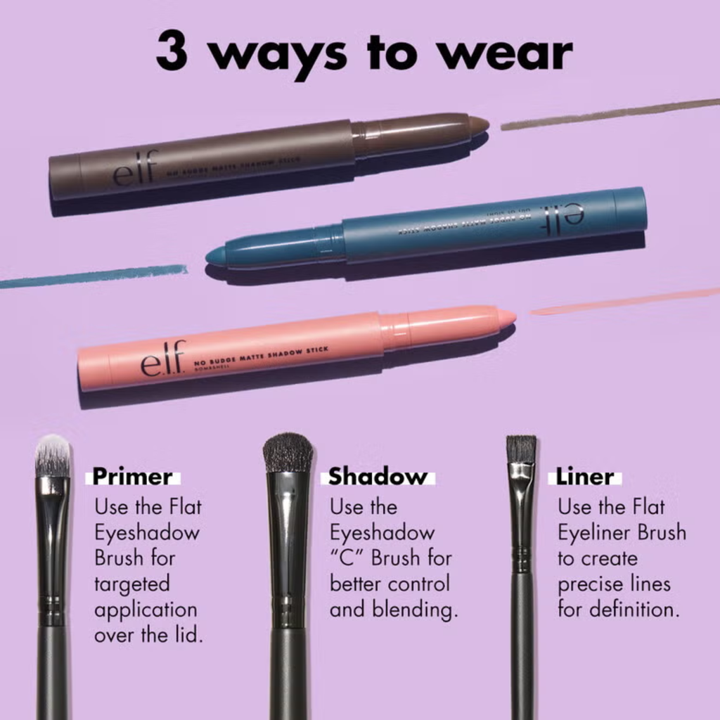 e.l.f. No Budge Matte Eyeshadow Stick, Matte Oogschaduwstick