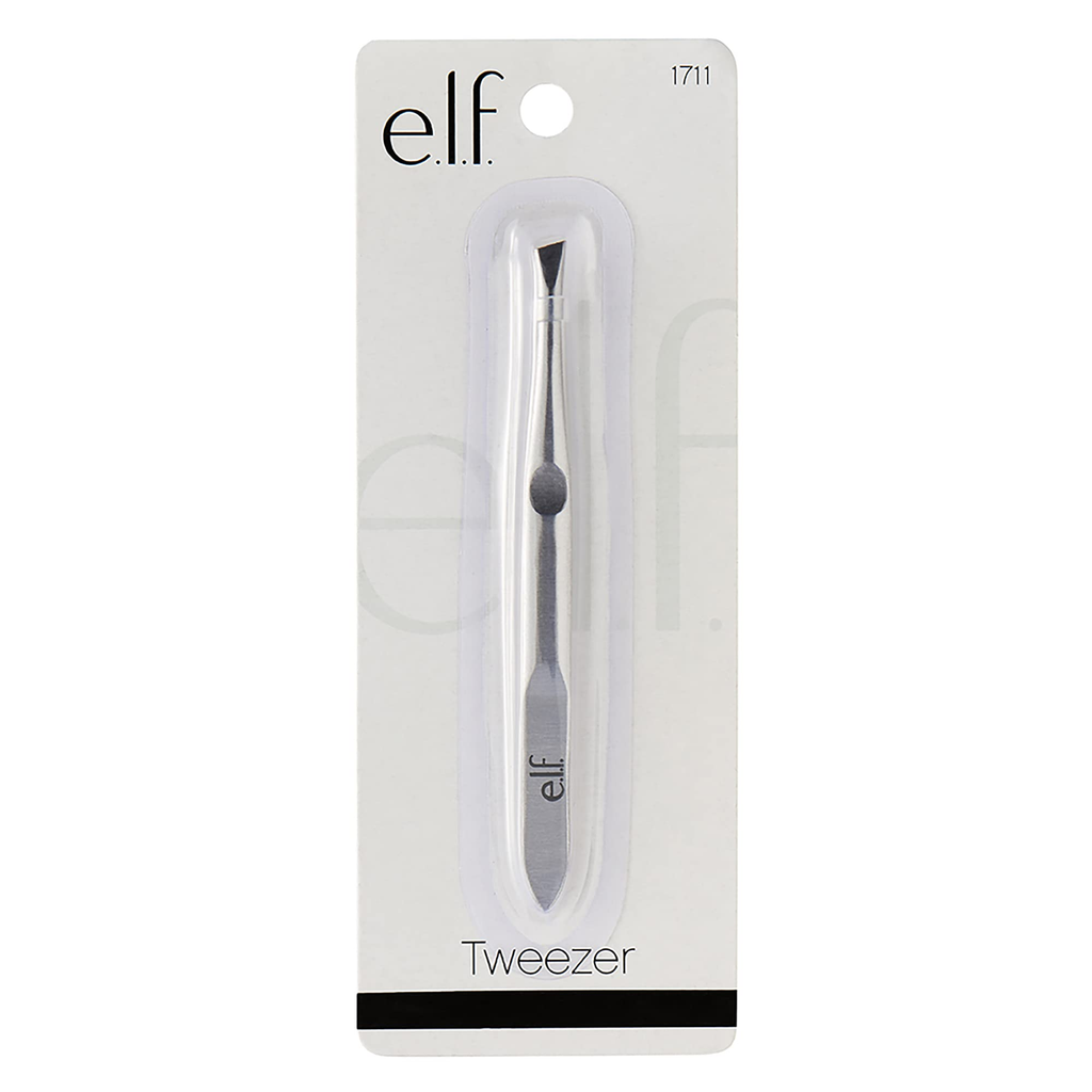 Tweezers in packaging with e.l.f. branding on a white background