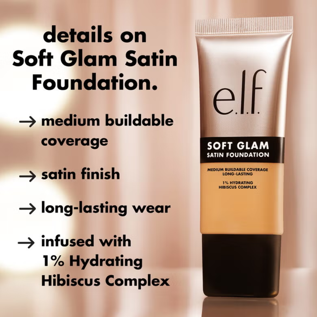 Belangrijkste voordelen van e.l.f. Soft Glam Satin Foundation