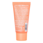 Back view of a skincare product tube with text on a white background