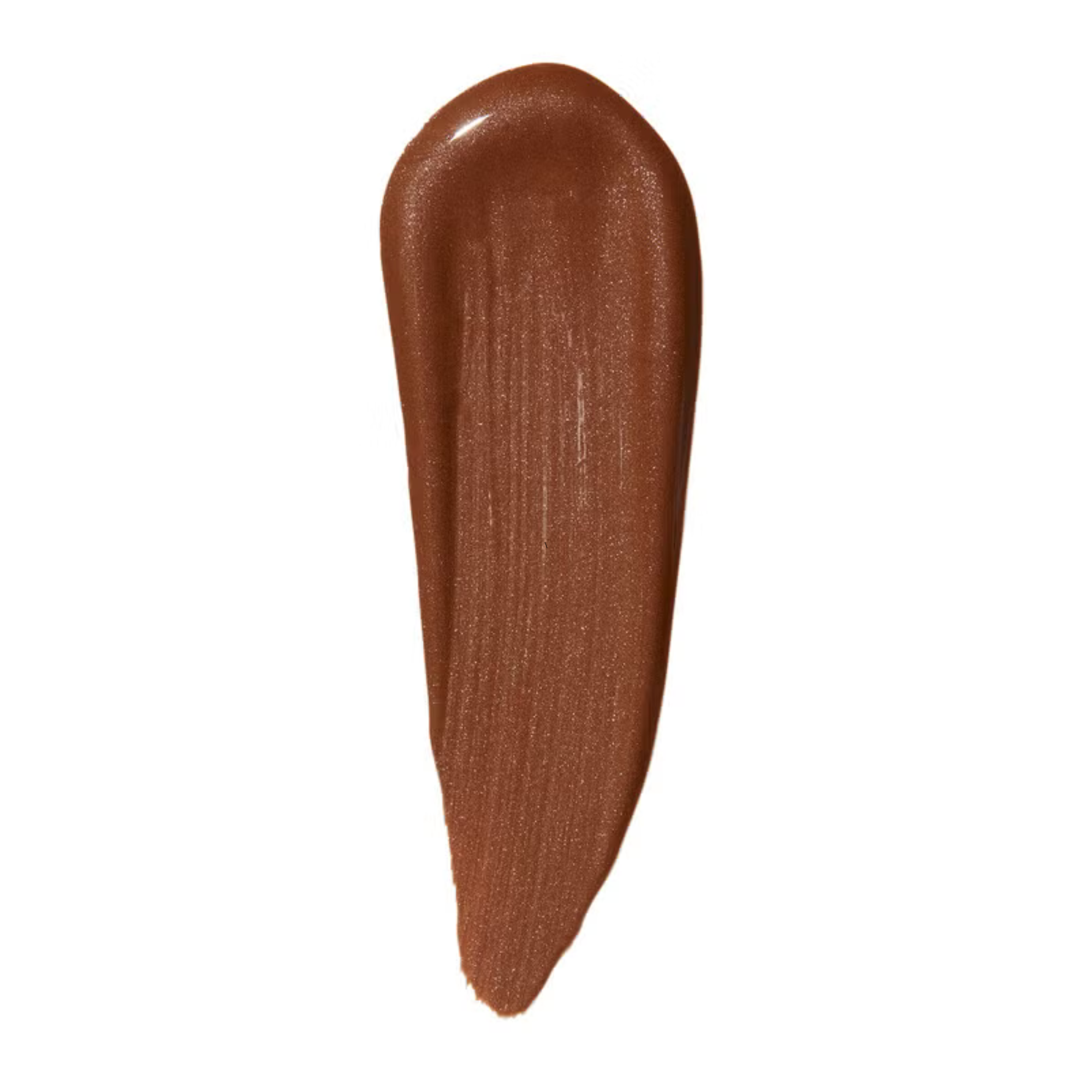 Brown concealer swatch on a white background